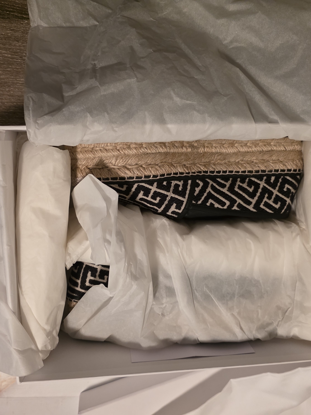 Balmain Black and Natural Espadrille Wedges